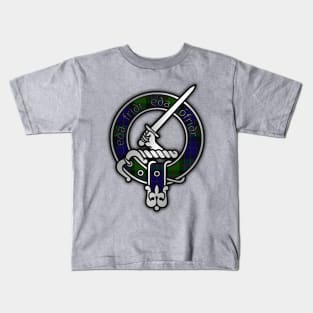 Clan Gunn Tartan Crest - Old Norse Kids T-Shirt